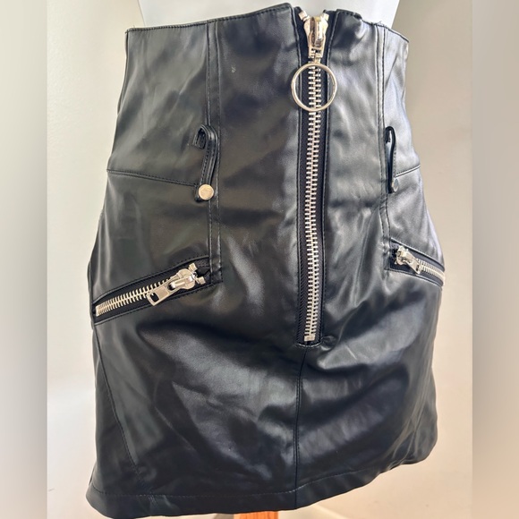 Like New! Vegan Leather Fashion Nova Mini Skirt - Picture 2 of 5